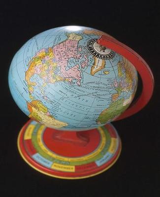 Cover of School Composition Book Spinning Globe