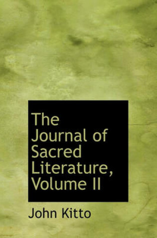 Cover of The Journal of Sacred Literature, Volume II