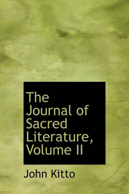 Book cover for The Journal of Sacred Literature, Volume II