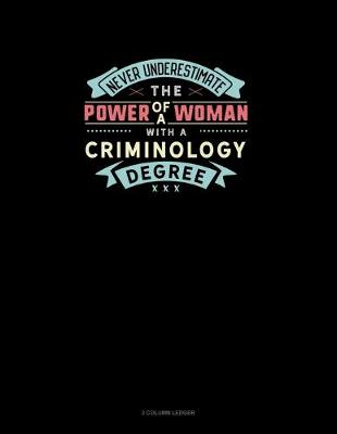 Book cover for Never Underestimate The Power Of A Woman With A Criminology Degree