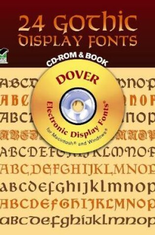 Cover of 24 Gothic Display Fonts - CD-Rom and Book