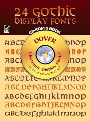 Book cover for 24 Gothic Display Fonts - CD-Rom and Book