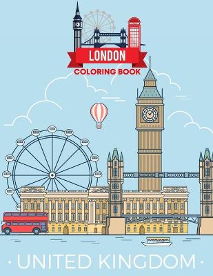 Book cover for london coloring book united kingdom