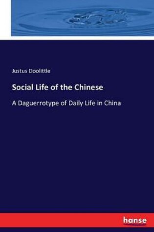 Cover of Social Life of the Chinese