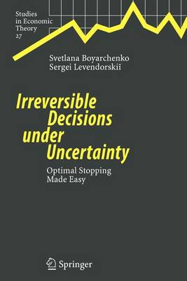 Book cover for Irreversible Decisions Under Uncertainty