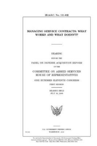 Cover of Managing service contracts