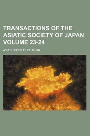 Cover of Transactions of the Asiatic Society of Japan Volume 23-24