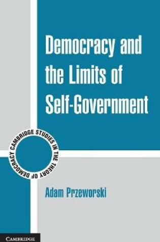 Cover of Democracy and the Limits of Self-Government