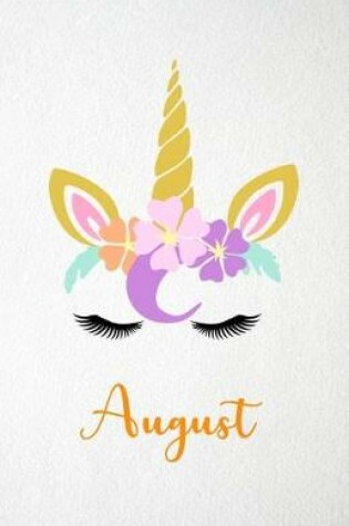 Cover of August A5 Lined Notebook 110 Pages