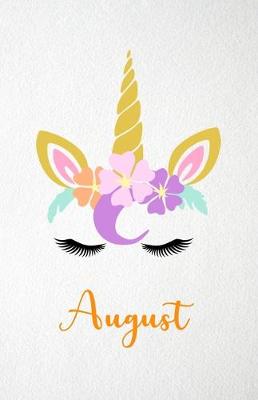 Book cover for August A5 Lined Notebook 110 Pages