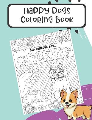 Book cover for Happy Dogs Coloring Book