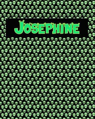 Book cover for 120 Page Handwriting Practice Book with Green Alien Cover Josephine