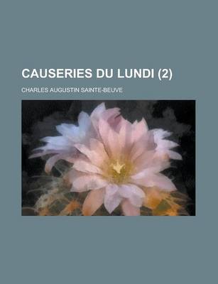 Book cover for Causeries Du Lundi (2)