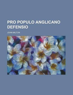 Book cover for Pro Populo Anglicano Defensio
