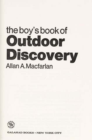 Cover of The Boy's Book of Outdoor Discovery