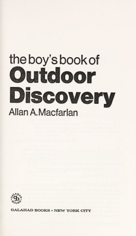 Book cover for The Boy's Book of Outdoor Discovery