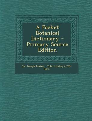 Book cover for A Pocket Botanical Dictionary