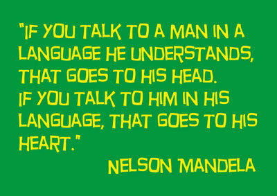 Book cover for Language Postcard (Nelson Mandela)