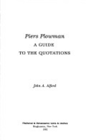 Cover of Piers Plowman