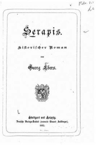 Cover of Serapis. Historischer roman