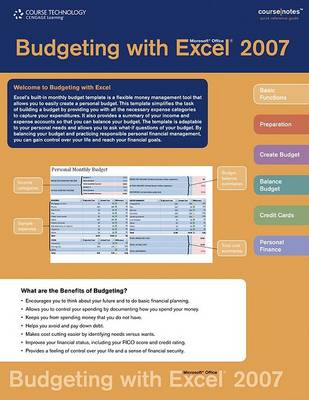 Book cover for Budgeting with Microsoft Office Excel 2007 Coursenotes