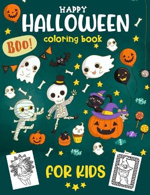 Book cover for Happy Halloween Coloring Book for kids