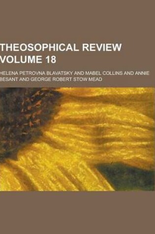 Cover of Theosophical Review Volume 18