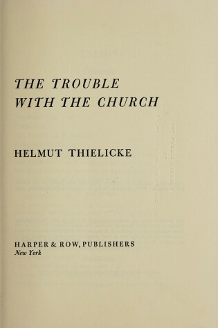 Cover of Trouble with the Church