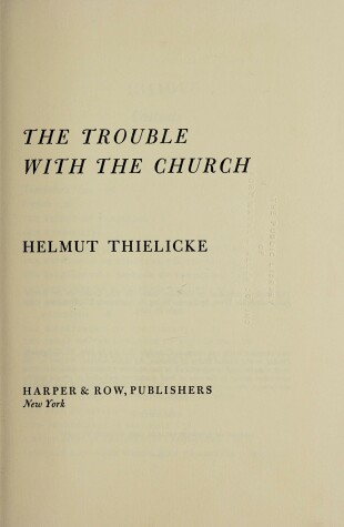 Cover of Trouble with the Church