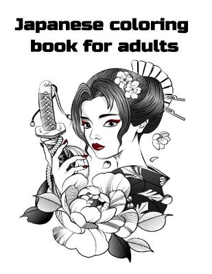 Book cover for Japanese coloring book for adults