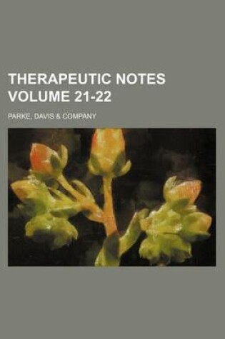 Cover of Therapeutic Notes Volume 21-22