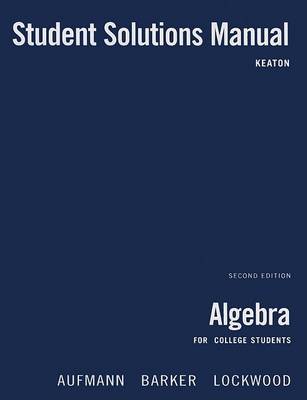 Book cover for Algebra for College Students Student Solutions Manual