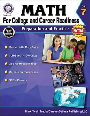 Book cover for Math for College and Career Readiness, Grade 7