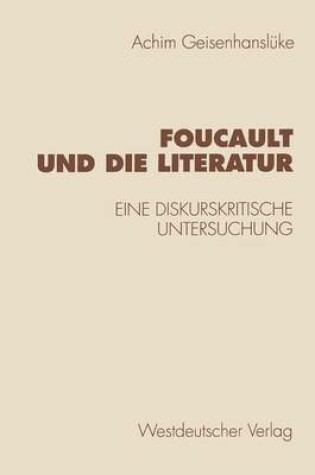 Cover of Foucault und die Literatur
