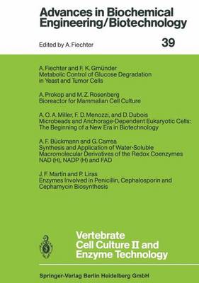 Book cover for Vertebrate Cell Culture II and Enzyme Technology