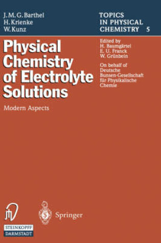 Cover of Physical Chemistry of Electrolyte Solutions