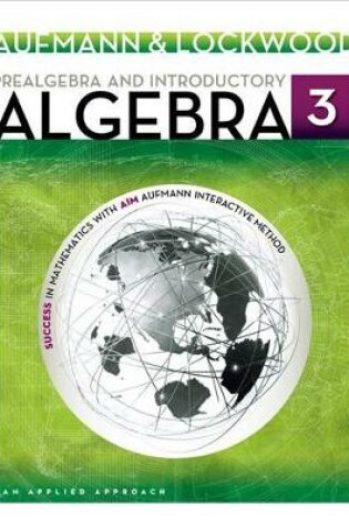 Cover of Prealgebra and Introductory Algebra : An Applied Approach