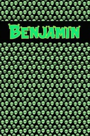 Cover of 120 Page Handwriting Practice Book with Green Alien Cover Benjamin