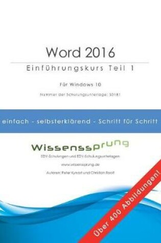 Cover of Word 2016 - Einführungskurs Teil 1