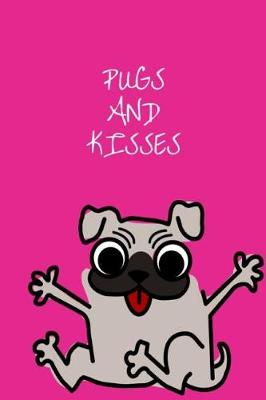 Book cover for Pugs and Kisses - Pink Novelty Notebook Journal/ Diary