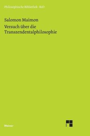 Cover of Versuch uber die Transzendentalphilosophie