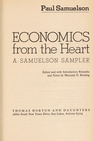 Cover of Economics from the Heart