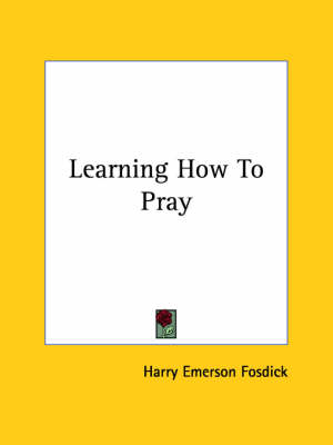 Book cover for Learning How to Pray