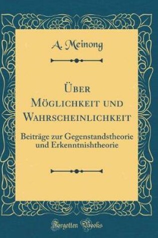 Cover of UEber Moeglichkeit Und Wahrscheinlichkeit