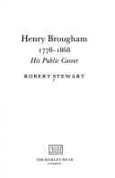 Book cover for Henry Brougham