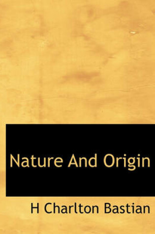 Cover of Nature and Origin