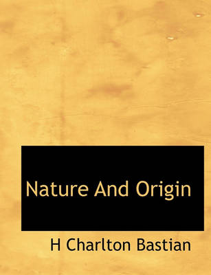 Book cover for Nature and Origin