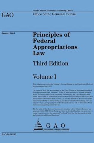 Cover of Principles of Federal Appropriations