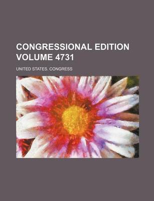 Book cover for Congressional Edition Volume 4731