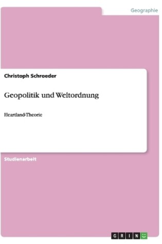 Cover of Geopolitik und Weltordnung